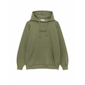 Pull&Bear Mikina  khaki / tmavě zelená