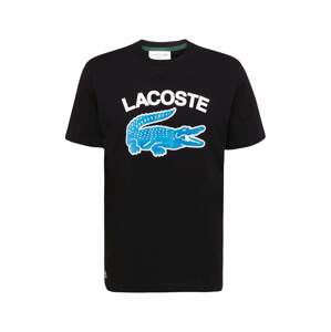 LACOSTE Tričko  nebeská modř / černá / bílá