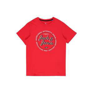 Jack & Jones Junior Tričko 'Andy'  červená / černá / bílá