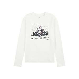 Jack & Jones Junior Tričko 'Hunt'  modrá / světle hnědá / černá / bílá