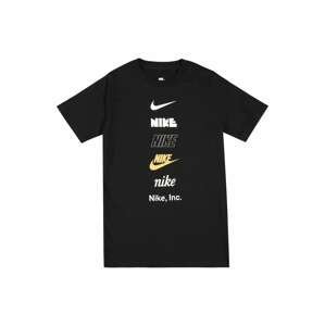 Nike Sportswear Tričko  žlutá / černá / bílá