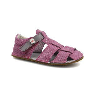 EF Barefoot sandály Ef Růžová s šedou Velikost boty (EU): 21, Vnitřní délka boty: 132, Vnitřní šířka boty: 62