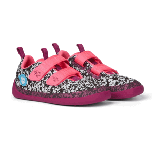 tenisky Affenzahn Lowcut Knit Flamingo Black/White/Pink velikosti bot EU: 32