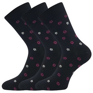 Ponožky Voxx Flowrana černá, 3 páry Velikost ponožek: 39-42 EU