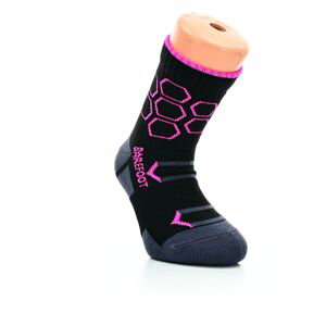 Little Shoes Ponožky Sport Hexagon Kids BF Black Pink, 1 pár Velikost ponožek: 20-24 EU