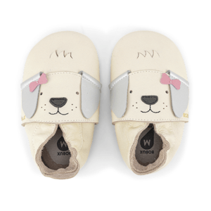 capáčky Bobux Little Bow Pup Vanilla (soft sole) Velikost boty (EU): 19, Vnitřní délka boty: 117, Vnitřní šířka boty: 56