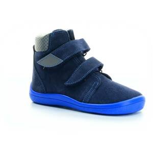 Beda Daniel modré zimní barefoot boty s membránou (BF 0004/W/VMK/kožíšek) Velikost boty (EU): 24, Vnitřní délka boty: 150, Vnitřní šířka boty: 66