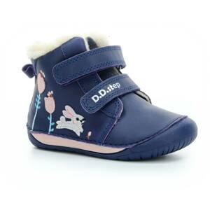 D.D.Step W070-337B modré zimní barefoot boty Velikost boty (EU): 22, Vnitřní délka boty: 140, Vnitřní šířka boty: 62