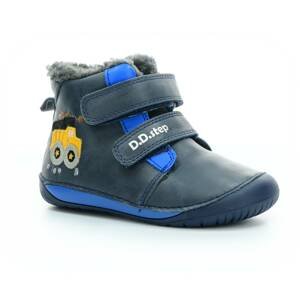 D.D.Step W070-337A modré zimní barefoot boty Velikost boty (EU): 23, Vnitřní délka boty: 150, Vnitřní šířka boty: 63