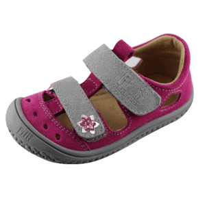 sandály Filii Kaiman  velcro velours pink/grey (19012-80) velikosti bot EU: 34