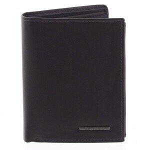 Kožená peněženka Robin černá/modrá