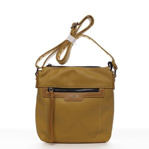 Praktická dámská crossbody kabelka City style, žlutá