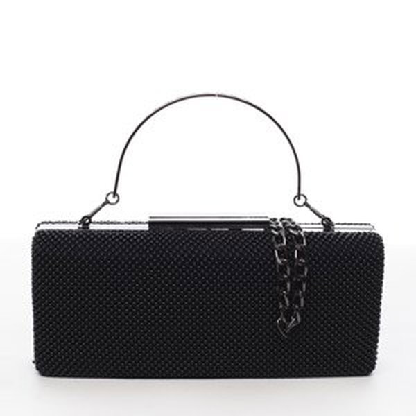 Luxusní dámská společenská kabelka Lejla, černá