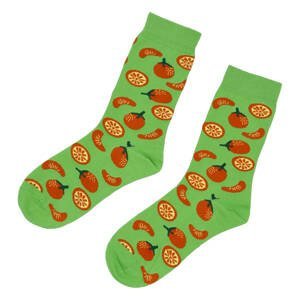 Veselé ponožky Pomeranč, zelené 35-39