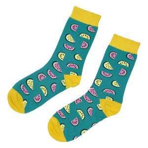 Veselé ponožky Meloun, zelené 35-39