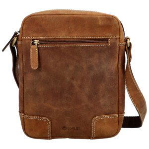 Pánská kožená crossbody taška Diviley wild cowboy, světle hnědá