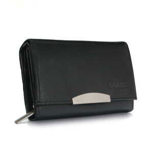 Prostorná dámská kožená peněženka Cerip, černá