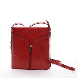 Dámská kožená crossbody Viola, červená