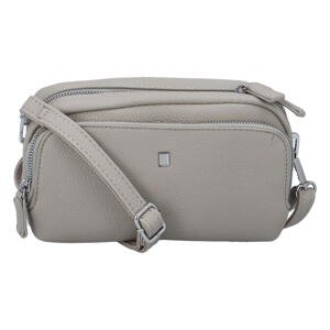 Prostorná koženková crossbody Danny, šedá