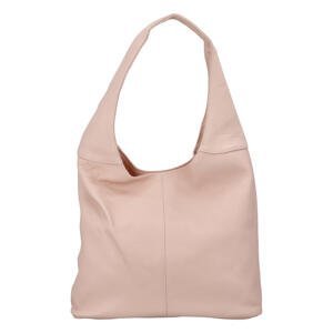 Velká dámská kožená kabelka Hayley, růžová