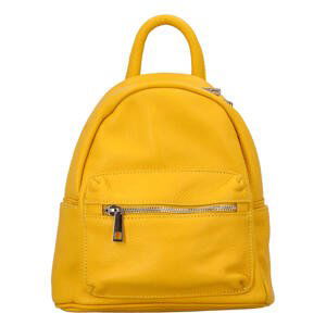 Městský kožený batoh Chris, žlutý