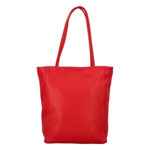 Luxusní dámská kožená kabelka Jane, červená