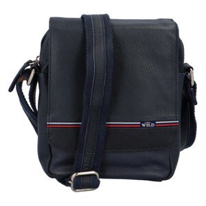 Kožená pánská crossbody Domin, modrá