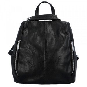 Módní dámský koženkový kabelko/batoh Litea, černá