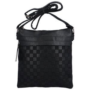 Dvoukomorová dámská koženková crossbody Hugo, černá