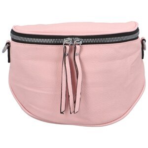 Módní dámská koženková ledvinka/crossbody André, růžová