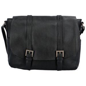 Trendová dámská koženková crossbody Eleonoira, černá