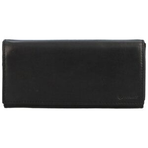 Luxusní dámská kožená peněženka Mocha, černá