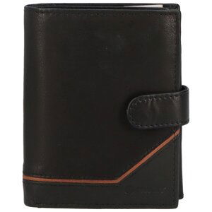 Trendová pánská kožená peněženka Figo, černá - hnědá