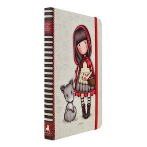 Zápisník A5 linkovaný Santoro London -  Little Red Riding Hood