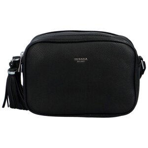 Malá koženková crossbody Tess, černá