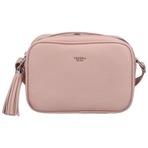 Malá koženková crossbody Tess, růžová