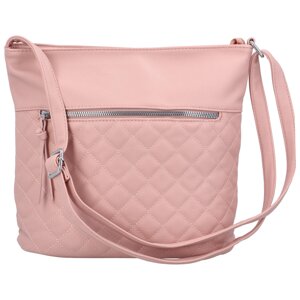 Elegantní dámská koženková crossbody Ditte, růžová