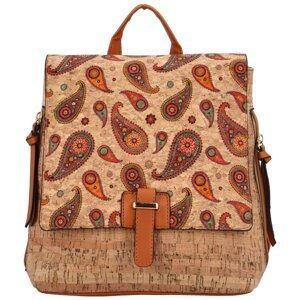 Trendová dámská korková kabelka/batoh Verama, vzor