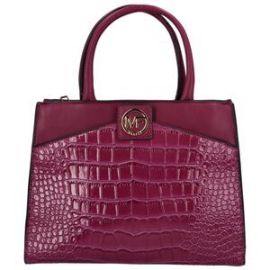 Luxusní dámská koženková kabelka do ruky Sierra,  tmavě růžová