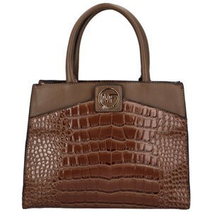Luxusní dámská koženková kabelka do ruky Sierra,  khaki