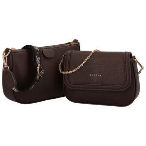 Stylová sada crossbody MaxFly Alana, hnědá