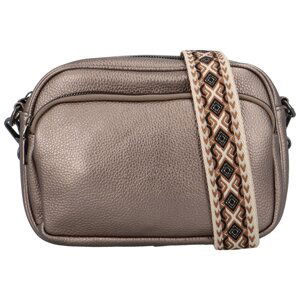 Trendy dámská crossbody MaxFly Mina, stříbrná