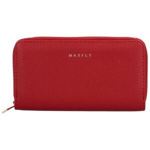 Velká stylová dámská koženková peněženka Julien, červená