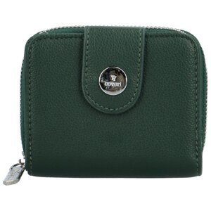 Malá dámská koženková peněženka Antalla, tmavě zelená
