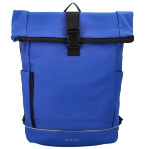 Trendy studentský roll-top batoh Servalen, královsky modrý