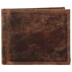 Pánská kožená peněženka Bellugio Silas, tmavě hnědá
