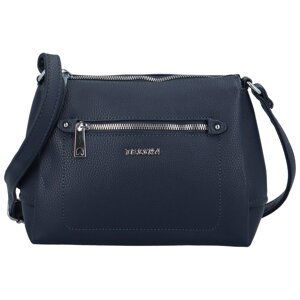 Stylová dámská koženková crossbody kabelka Siana, modrá