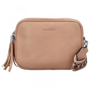 Trendy dámská koženková crossbody Rebeca, starorůžová