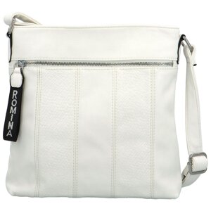 Trendy úzká dámská crossbody Meccorina, bílá