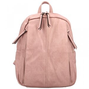 Stylový dámský koženkový kabelko/batoh Cedra, růžová